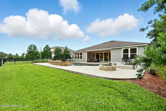 96 Glenhurst Ave, Ponte Vedra, FL 32081 - back of house featuring an outdoor fire pit and a patio