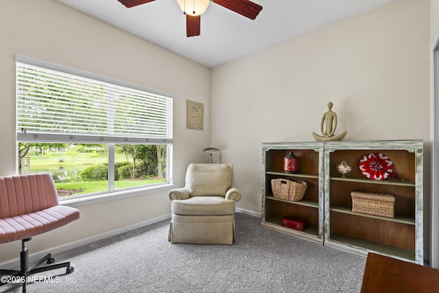 4340 Comanche Trail Blvd, Saint Johns, FL 32259 - sitting room with ceiling fan and carpet flooring