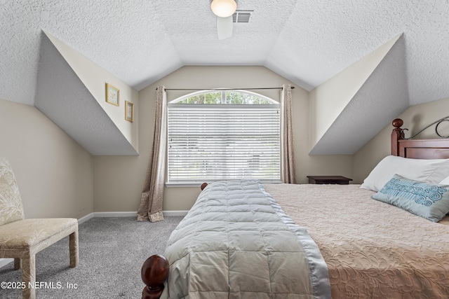 4340 Comanche Trail Blvd, Saint Johns, FL 32259 - carpeted bedroom with lofted ceiling and a textured ceiling