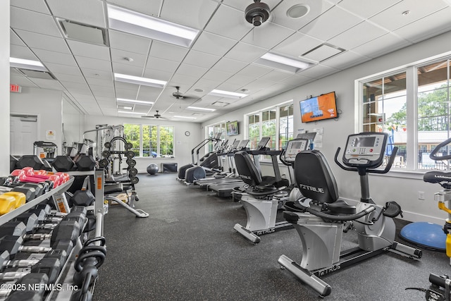 4340 Comanche Trail Blvd, Saint Johns, FL 32259 - gym with a drop ceiling