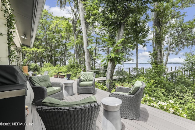 10351 County Road 13 N, Saint Augustine, FL 32092 - wooden deck featuring a water view and area for grilling