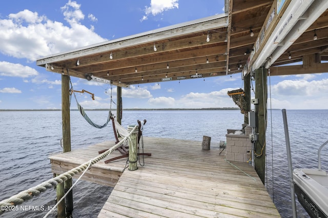 10351 County Road 13 N, Saint Augustine, FL 32092 - dock featuring boat lift and a water view