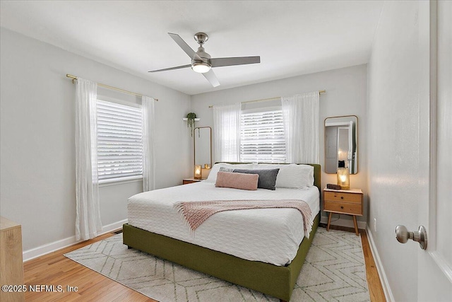 1838 Cherry St, Jacksonville, FL 32205 - bedroom with light wood-style floors and a ceiling fan