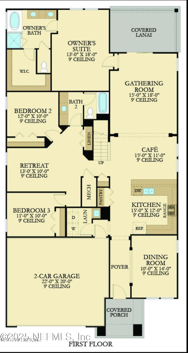 2538 Las Calinas Blvd, Saint Augustine, FL 32095 - floor plan / room layout