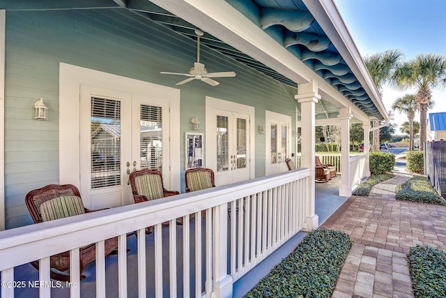 1899 White Sands Way Unit 704, Fernandina Beach, FL 32034 - covered porch featuring ceiling fan