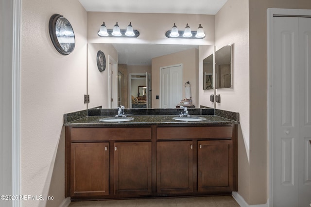 203 Buck Run Way, Saint Augustine, FL 32092 - full bath featuring double vanity, a closet, and tile patterned flooring