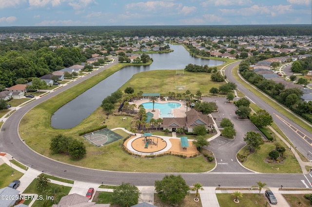 203 Buck Run Way, Saint Augustine, FL 32092 - aerial view of property and surrounding area with a nearby body of water and a pool area