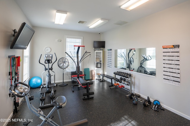 225 Atlantis Cir Unit 101-A, Saint Augustine Beach, FL 32080 - workout area with baseboards