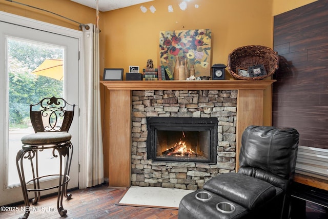 1942 Calusa Trl, Middleburg, FL 32068 - sitting room with hardwood / wood-style floors and a fireplace