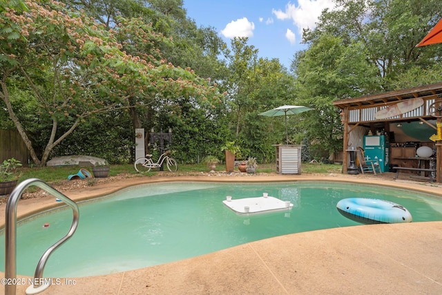 1942 Calusa Trl, Middleburg, FL 32068 - view of pool with view of wooded area