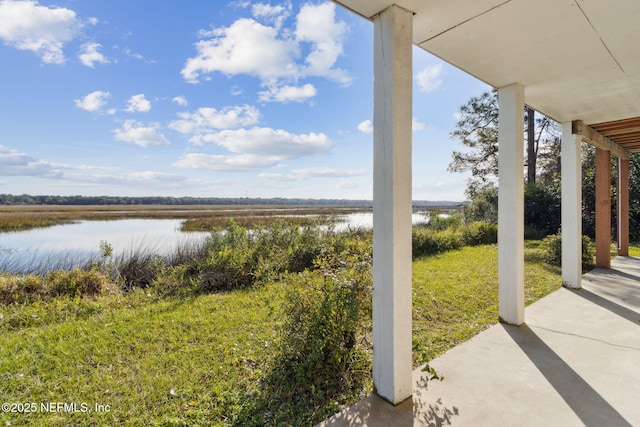 1912 Sunrise Dr, Fernandina Beach, FL 32034 - view of patio / terrace featuring a water view