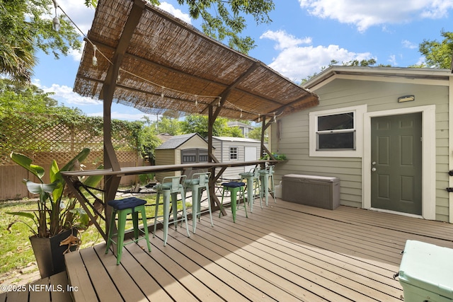 4524 Post St, Jacksonville, FL 32205 - view of wooden deck