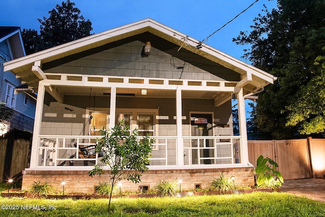 4524 Post St, Jacksonville, FL 32205 - rear view of house featuring crawl space and a porch