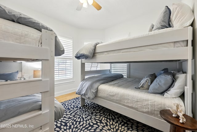 310 S Ocean Grande Dr Unit 205, Ponte Vedra Beach, FL 32082 - bedroom featuring wood finished floors and ceiling fan