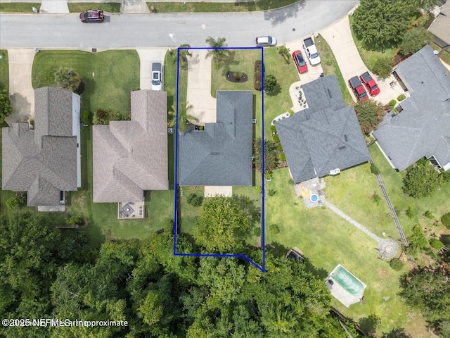 2888 Majestic Oaks Ln, Green Cove Springs, FL 32043 - aerial view of property's location featuring property parcel outlined