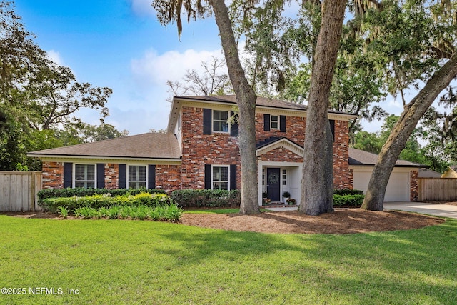 2808 Scott Mill Estates Dr, Jacksonville, FL 32257 - view of front of home featuring brick siding, driveway, an attached garage, and a shingled roof