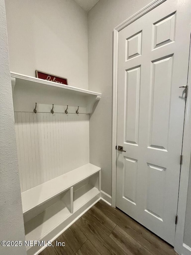 106 Shadow Ridge Trl, Ponte Vedra, FL 32081 - mudroom featuring dark wood-style floors and baseboards