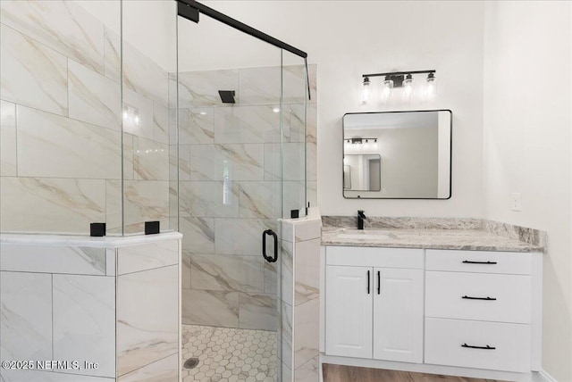 1790 N Lakeshore Dr, Fleming Island, FL 32003 - bathroom with a shower stall and vanity
