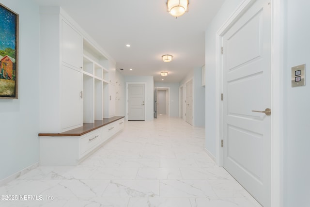 365 8th St, Atlantic Beach, FL 32233 - mudroom with recessed lighting and light marble finish floors