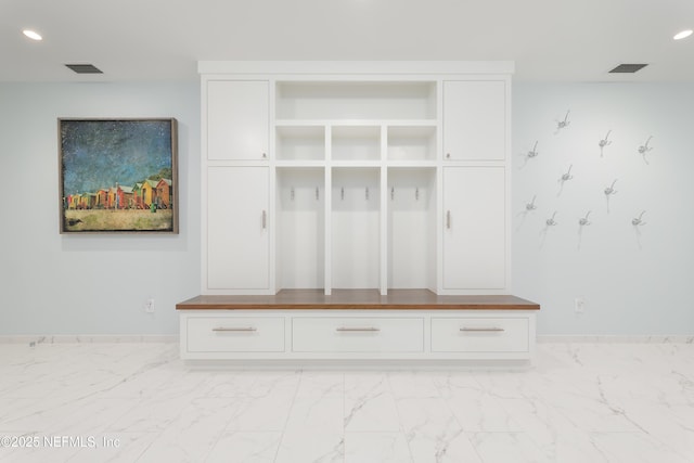 365 8th St, Atlantic Beach, FL 32233 - mudroom featuring light marble finish flooring and recessed lighting