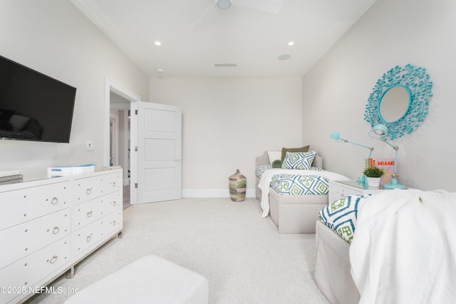365 8th St, Atlantic Beach, FL 32233 - bedroom with light carpet and recessed lighting