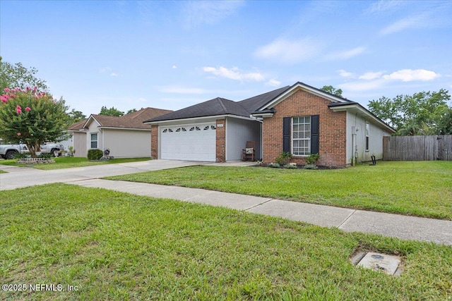 11214 Bentley Trace Ln E, Jacksonville, FL 32257 - ranch-style house featuring a garage, driveway, and brick siding