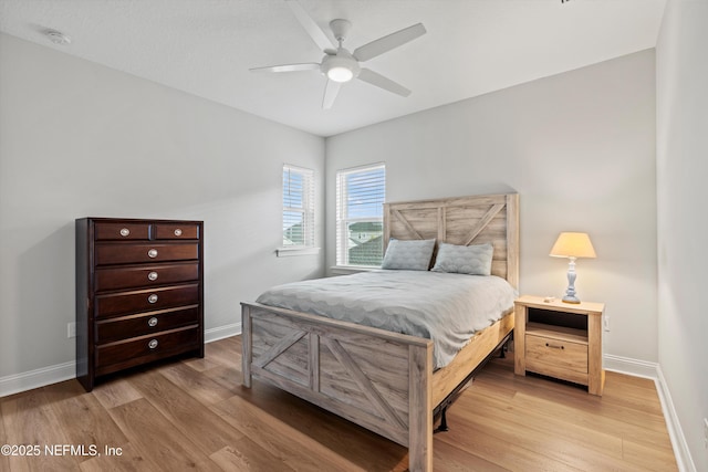46 Hydrilla Ct, Saint Augustine, FL 32095 - bedroom with light wood-style floors and ceiling fan