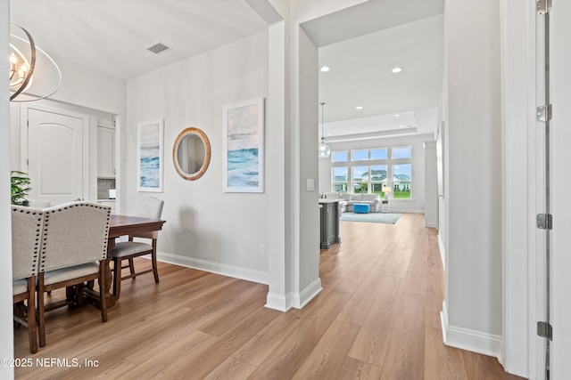 46 Hydrilla Ct, Saint Augustine, FL 32095 - dining space featuring light wood-type flooring and recessed lighting
