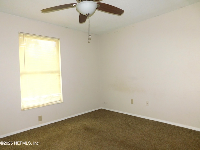 2718 Tina Ln, Middleburg, FL 32068 - carpeted spare room featuring plenty of natural light, ceiling fan, and baseboards