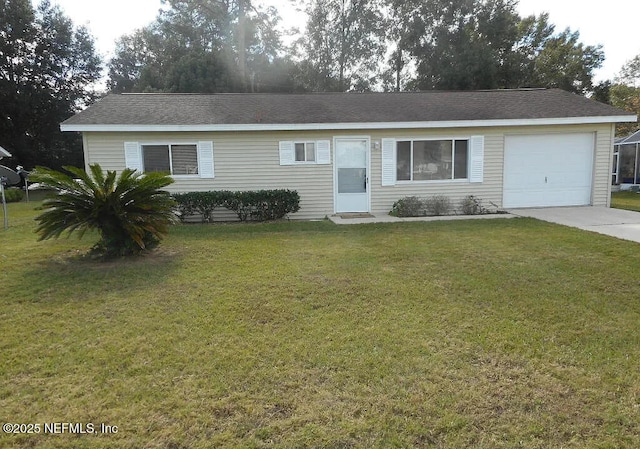 7670 SW 112th Ln, Ocala, FL 34476 - view of front of house featuring a front yard, driveway, and an attached garage