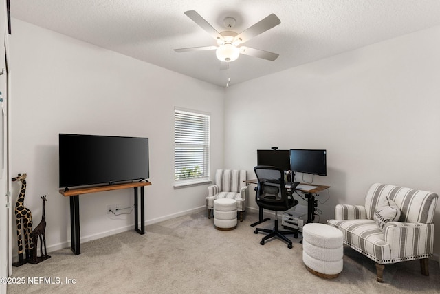 85600 Stonehurst Pkwy, Fernandina Beach, FL 32034 - carpeted office space featuring a ceiling fan and baseboards