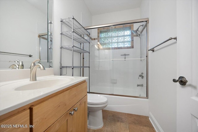 2049 Seminole Rd, Atlantic Beach, FL 32233 - bathroom with vanity and enclosed tub / shower combo