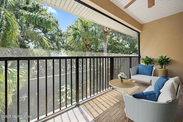 2049 Seminole Rd, Atlantic Beach, FL 32233 - balcony featuring ceiling fan