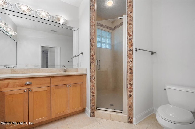 2049 Seminole Rd, Atlantic Beach, FL 32233 - bathroom with a shower stall, vanity, and tile patterned floors