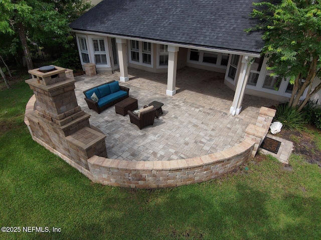 1821 Wind Ridge Ct, Fleming Island, FL 32003 - view of patio / terrace with an outdoor hangout area