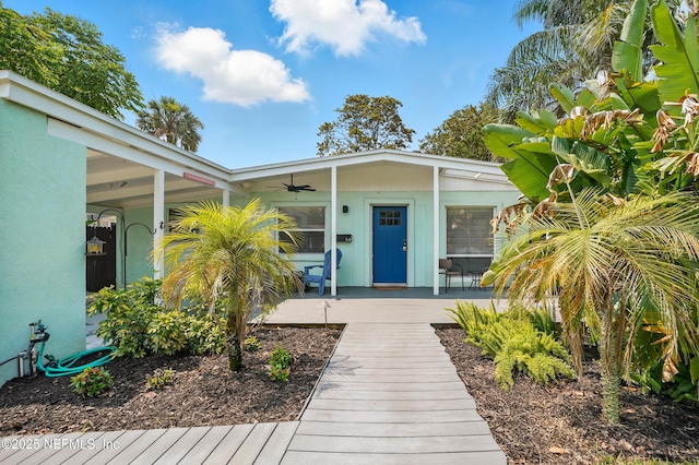 541 Margaret St, Neptune Beach, FL 32266 - property entrance featuring ceiling fan