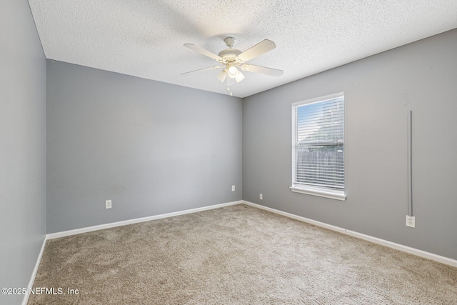 1645 Teaberry Dr, Middleburg, FL 32068 - unfurnished room featuring a ceiling fan, carpet flooring, and a textured ceiling