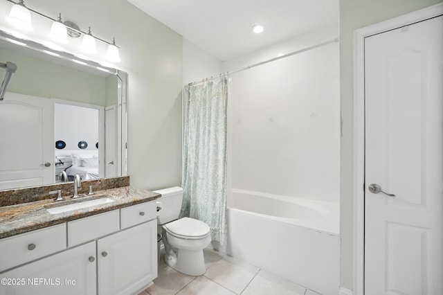 4427 Royal Tern Ct, Jacksonville Beach, FL 32250 - ensuite bathroom featuring tile patterned flooring, vanity, and shower / bath combo