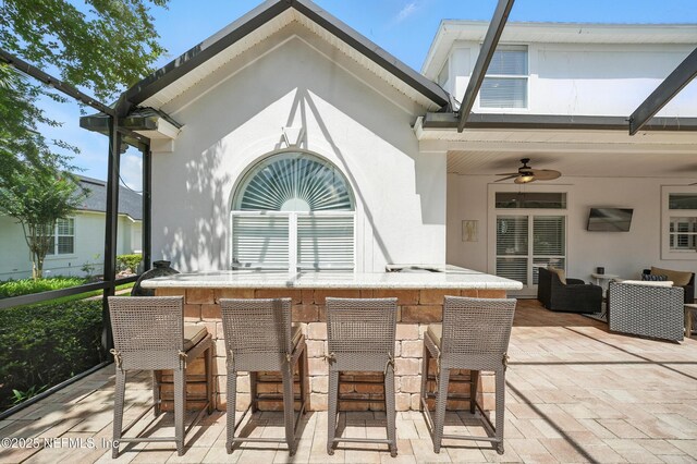 4427 Royal Tern Ct, Jacksonville Beach, FL 32250 - view of patio / terrace with ceiling fan