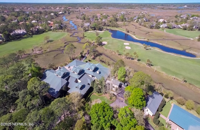 4427 Royal Tern Ct, Jacksonville Beach, FL 32250 - aerial view of property and surrounding area featuring nearby suburban area, a nearby body of water, and a golf club