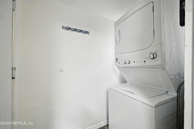 1176 Dancy St, Jacksonville, FL 32205 - laundry room with estacked washer and dryer