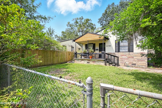 1176 Dancy St, Jacksonville, FL 32205 - view of yard featuring a porch