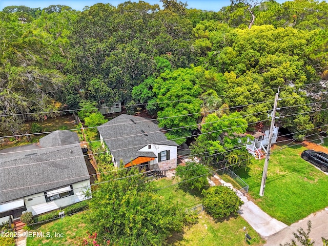 1176 Dancy St, Jacksonville, FL 32205 - bird's eye view of a heavily wooded area