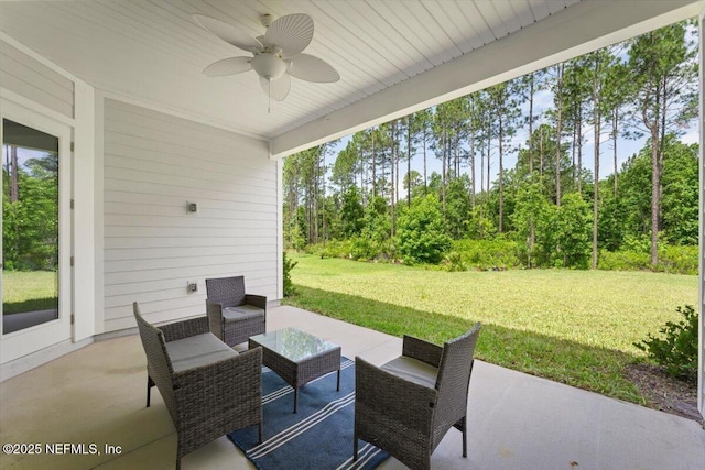 286 Holly Landing Way, Saint Augustine, FL 32092 - view of patio with a ceiling fan
