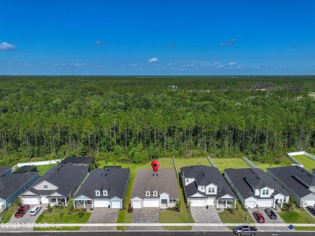 286 Holly Landing Way, Saint Augustine, FL 32092 - aerial perspective of suburban area featuring a heavily wooded area