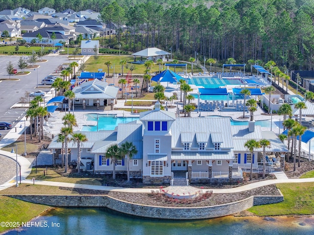 286 Holly Landing Way, Saint Augustine, FL 32092 - bird's eye view of a pool and a large body of water