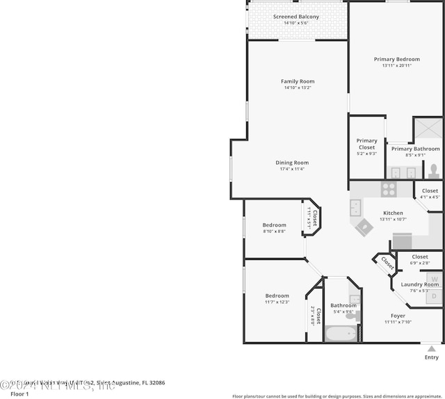 112 Laurel Wood Way Unit 202, Saint Augustine, FL 32086 - home floor plan
