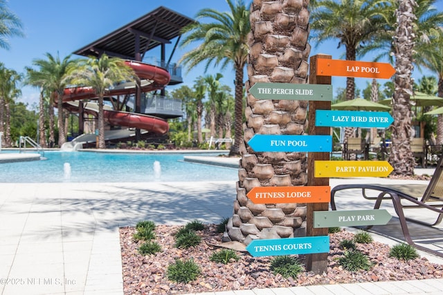 28 Hogan Ct, Saint Augustine, FL 32092 - community pool featuring a water slide