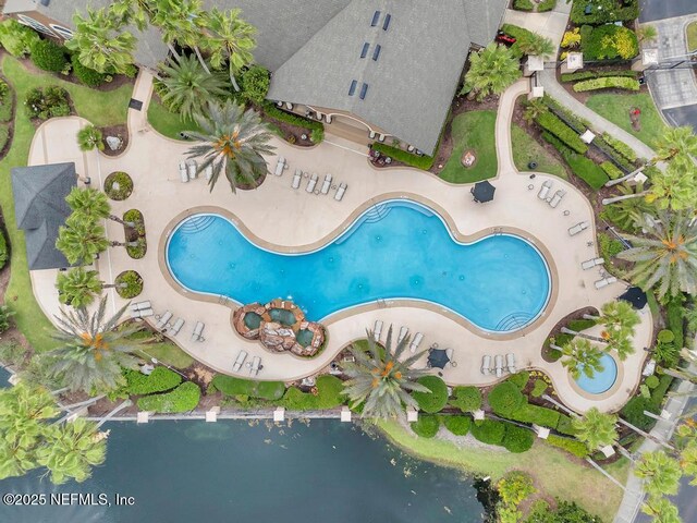 10961 Burnt Mill Rd Unit 1534, Jacksonville, FL 32256 - aerial view of property and surrounding area featuring a pool area