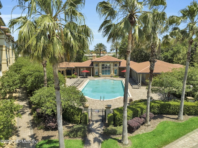 4300 S Beach Pkwy Unit 3313, Jacksonville Beach, FL 32250 - community pool featuring a gate